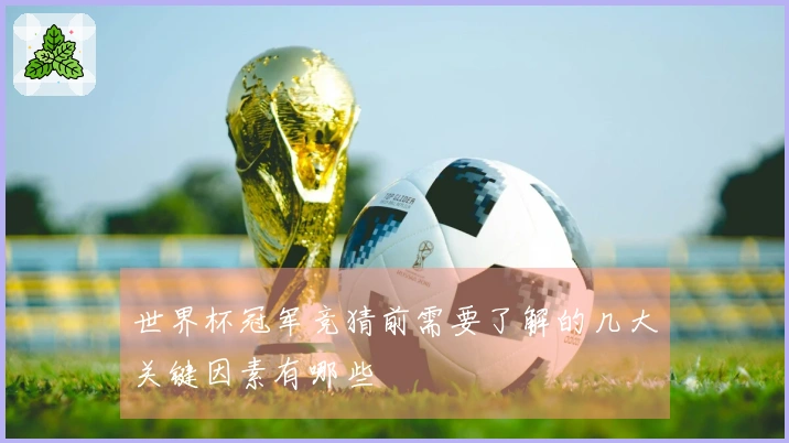 世界杯冠军竞猜前需要了解的几大关键因素有哪些