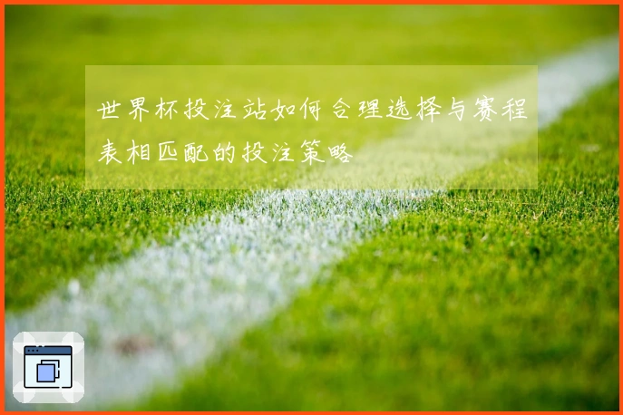 世界杯投注站如何合理选择与赛程表相匹配的投注策略
